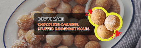 How to make Chocolate-Caramel-Stuffed Doughnut Holes