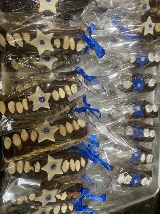 32 Biscotti W/ Chocolate Holiday Party Favors- Hanukkah