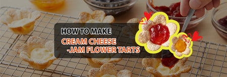HOW TO MAKE CREAM CHEESE-JAM FLOWER TARTS