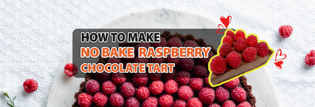 HOW TO MAKE NO BAKE RASPBERRY CHOCOLATE TART (GLUTEN FREE, PALEO + VEGAN)