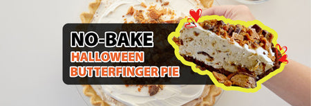 No bake Halloween butterfinger pie