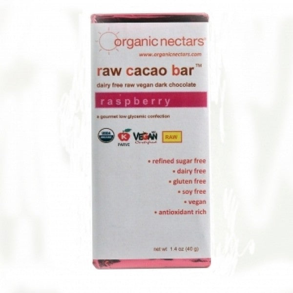 40g Raspberry Raw Cacao Bar - Chocolate.org